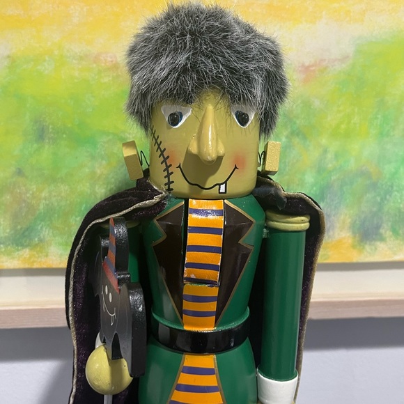 Bombay Frankenstein Monster Nutcracker Halloween Holiday Christmas Purple Green - Picture 2 of 8